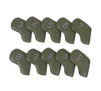 10Pcs Golfs Iron Club Head Cover Protections Sleeve Waterproofs PU Leather Rod Cases Protective PU Soft Enduring Portable