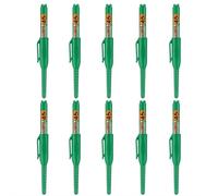 10Pcs Green Long Nib Deep Hole Marker Pen 45mm Tip, Refillable Long-lasting Oil-based Permanent Markers, Waterproof Carpenter Pen for Measuring,Marking,Construction,Drywall,Woodworking & Plumbing
