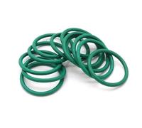 10Pcs Green O Ring CS3.5mm OD10~155mm Sealing Gasket Insulation Oil Resistant High Temperature Resistance Fluorine Rubber(OD 29mm ID 22mm)