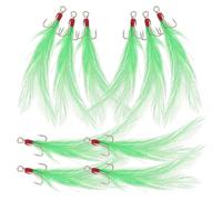 10pcs Green Treble Fishing Hooks High Carbon Steel Three Claws | Salt and Fresh Water Use, Compact Portable Build, Precision Anti Skid Design, for Fishing Lovers