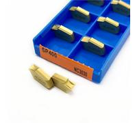 10PCS Grooving Inserts SP300 SP400 PC9030 NC3020 NC3030 Grooving Carbide Inserts SP 300 SP400 Lathe Tools Turning Insert(SP400 NC3030)