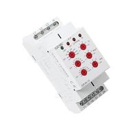 10pcs GRV8-10 36mm Width 3 Phase Voltage Monitoring Relay with Reset Time 0.1s-10s Control 220V(GRV8-10 M460)