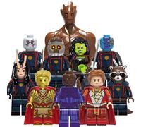 10PCS Guardians of the Galaxy Groot Rocket Raccoon Mini Building Blocks Toy Fit Lego