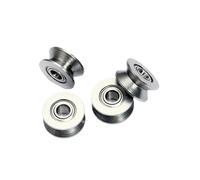 10PCS guide rail V-groove small bearing V623 V624ZZ U623ZZ U624 ZZ U604 ZZ U-groove V-type overhead pulley(U623ZZ 3x10x4mm)