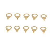 10PCS Guitar Knobs Pointer Indicator Plates, Guitar Potentiometer Spacer Control Knob Pointer Washer for Electric (Gold
