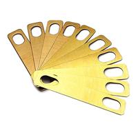 10pcs Guitar Neck Shims, Includes 4Pcs 0.2mm, 4Pcs 0.5mm and 2Pcs 1mm Thickness Brass Shims Musical Bass Instrument Accessories