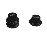10pcs Guitar Parts A Set Of 3 PCS For Control Knobs 2 Volume 1 Tone Guitar Control Knobs Volume Tone Guitar Parts(Black)