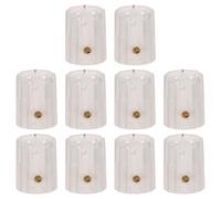 10pcs Guitar Pedal Knobs 13x16mm for Electric Guitar | Plastic Vintage Classic Finish, Studio Replacements Pack, Secure Grip with Smooth Audio Adjustments