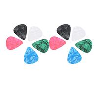 10Pcs Guitar Picks Celluloid Universal Musical Instrument Accessories Colorful 0.46mm Professional Quality Lightweight Durable Comfortable for Guitarists Beginners Folk Acoustic
