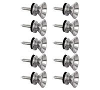 10Pcs Guitar Strap Locks Buttons End Pin Security Straplocks For Acoustics Ukuleles Bass Banjos Easy To Install