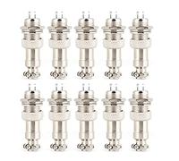 10pcs GX12-2 - Core Aviation Socket Plug, Aviation Connector for Signal Transmission, Plated Zinc Alloy Housing, Compact 2 - Pin Aviation Plug for Instrumentation Navigation
