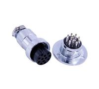 10pcs GX20 12 Pin Male to Female Flange Mount Connector Plug and Socket Circular Flange Mount Connector