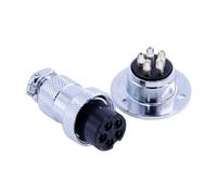 10pcs GX20 5Pin Male to Female Circular Flange Mount Connector Straight Plug and Socket