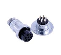 10pcs GX20 7 Pin Male to Female Wiring Plug 3 Hole Panel Mount Socket Straight Connector