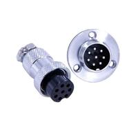 10pcs GX20 8-Pin Male to Female Flange Mount Connector Straight Aviation Plug and Socket
