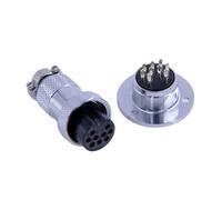 10pcs GX20 9 Pin Male to Female Aviation Connector Straight Plug and Socket Flange Mount Connector