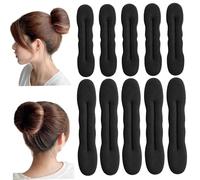 10PCS Hair Bun Maker, 7 Inch & 9 Inch Hair Donuts for Buns, Easy to Use Curler Bun Clips for Women
