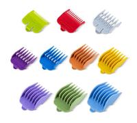 10PCS Hair Clipper Guards Cutting Guides compatible with Wahl Hair Clippers -From 1/16" to 1" Attachment (Colorful)