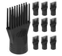 10pcs Hair Dryer Comb Nozzle Replacement Black Plastic