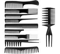 10Pcs Hair Styling Combs, Professional Hairdressing Hair Comb Stick Comb for Hair Stylists Barbers Salon Family
