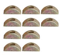 10pcs Half Moon Nuts, Mini Furniture Connective Nuts Spacer Washer Half Moon Hardware for Wardrobe, Bed Frame, Chair (M6 Iron)