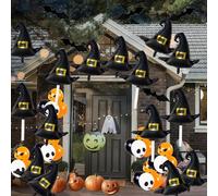 10Pcs Halloween Balloons, Wicked Balloons, Halloween Ballons Decorations, Wicked Party Decorations Floating Witches Hats Ballons for Party Festival Decorate for 15Years Old and Above