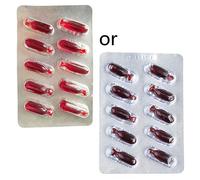 10pcs Halloween Fake Blood Pills For Vampire Horror Funny Joke Prank Trick Cosplay Fancy Makeup Accessories Funny Gifts For Kids Pranks Adults Candy Gifts Prank Box Christmas Gag Novelty