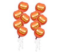 10Pcs Halloween Pumpkin Balloons Inflatable Plaything for Decoration for Parties Haunted House Props and Memorable Photo Opportunities