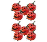 10pcs Halloween Pumpkin Hair Clips, Orange Metal Plastic Clips