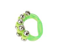 10PCS Hand Bells Jingle Rattle Handbell Percussion Musical Instrument Education Toys Transparent for Dance Party(Green)