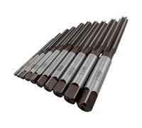 10pcs Hand Reamer Set, 3mm-12mm, H8 Accuracy, Tough Tool Steel, 6 Flute