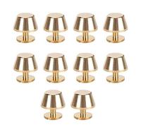 10Pcs Handbag Feet Nailhead Metal Screw-Back Cap Rivets Purse Stud Spike Buckles Luggage Solid Brass Flat Cone DIY Leather Craft