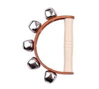 10pcs Handbell Hand Bells Jingle Wood Handle Musical Instrument Toy For Music Class For Kids(5 bells)