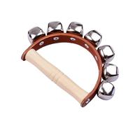 10pcs Handbell Hand Bells Jingle Wood Handle Musical Instrument Toy For Music Class For Kids(7 bells)