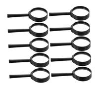 10pcs Handheld Magnifying Glass 3x Dual Lens Acrylic Black