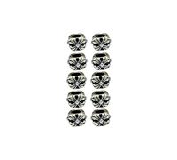10Pcs Handmade Brass Cross Pattern Frame Bead EDC Pendant, Personalized Jewelry Making Supplies for DIY Enthusiasts, Ideal Paracord Bracelet Beads Charm Accessories, M, Brass, No Gemstone