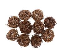 10pcs Handmade Rattan Vine Ball DIY Ornaments Crafts, natural