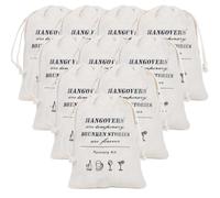 10PCS Hangover Kit Bag, 10 * 15cm(3.94 * 5.9in) Hangover Kit fillers Practical Hangover Kit for Parties Weddings and Celebrations Durable Rope Design Perfect for Storing Essentials and Gifts