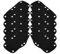 10pcs Hard Hat Sweatband Black Polyester Helmet Liner, Washable | Snap Closure for Easy Attachment, Quick Swap and Wash, Helps Prevent Sweat Dripping into Eyes during Summer Outdoor Work