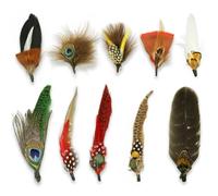 10Pcs Hat Feathers for Crafting, Natural Feathers for Hats, Colorful Feathers Pin Cowboy Hat Feathers for Men Women Western Cowboy Hats DIY, Hat Accessories Dream Catcher Decorations(10 Style)