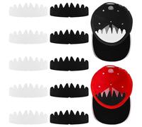 10PCS Hat Shaper Insert for Baseball Caps - Reusable Crown Support Brim Cap Insert to Keep Shape for Snapback Caps, Ball Sports Hats and More - 5 Black & 5 White (Octagonal Design)