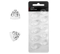 10pcs Hearing Aid Domes, 8mm/0.31inch Hearing Aid Replacement Parts Domes Open Vent Bass Domes Accessories Universal Domes Hearing Aid Supplies Compatible with Oticon Minifit Hearing Aid