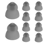 10Pcs Hearing Aid Domes Silicone Double Layer Open Ear Tips Sound Amplifier Ear Pieces Replacement Hearing Aid Accessories Washable Earbud Tips for Phonak Seniors Black (S)