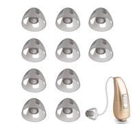 10PCS Hearing Aid Domes Soft Silicone Hearing Aid Domes for Phonak Transparent Black Hearing Aid Buds Open Domes Layer Replacements Hearing Aids Earbud of Hearing Aid Accessories(9mm/0.35Inch)