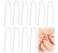10pcs Hearing Aid Tubes, Lightweight Hearing Aid Tubing, Transmitting Clear Sound Hearing Aid Tubes NHS, Hearing Aid Tubes Replacement NHS, Suitable for Most Seniors