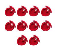 10PCS Heart Design Mirrored Lipstick Holder Compact Travel Size Cosmetic Storage Case for Lip Gloss Valentines Present