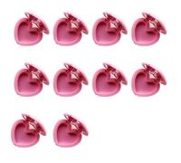 10PCS Heart Design Mirrored Lipstick Holder Compact Travel Size Cosmetic Storage Case for Lip Gloss Valentines Present Colorful Travel Makeup Containers