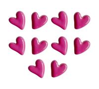 10PCS Heart Fridge Magnet Set Vintage Colourful Magnetic Clips for Photo Display Message Board & Whiteboard Decorative Heart Shaped Magnets for Home Office Classroom 10-Pack (Rose Red)