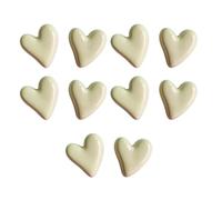 10PCS Heart Fridge Magnet Set Vintage Colourful Magnetic Clips for Photo Display Message Board & Whiteboard Decorative Heart Shaped Magnets for Home Office Classroom 10-Pack (Beige)