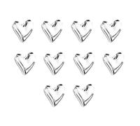 10PCS Heart Fridge Magnet Set Vintage Colourful Magnetic Clips for Photo Display Message Board & Whiteboard Decorative Heart Shaped Magnets for Home Office Classroom 10-Pack (Silver)